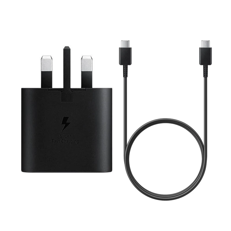 شارژر دیواری 25 وات 3پین سامسونگ 25W مدل EP-T2510 (اصلی - Original) - همراه با کابل