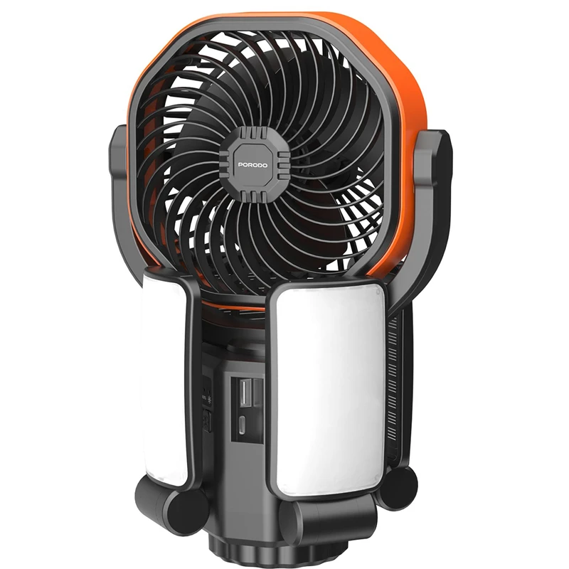 پنکه و پاوربانک خورشیدی پرودو مدل Porodo SunCharge Outdoor Solar Fan PDLFSTFNBKOG