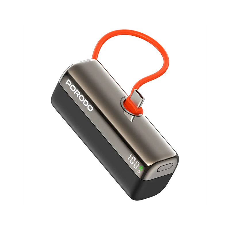 پاوربانک پرتابل پورودو مدل Porodo Pocket Volt 5000mAh Power Bank