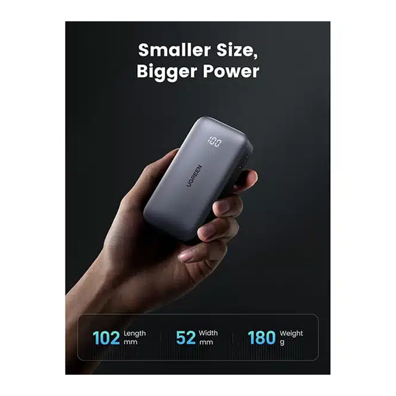 پاوربانک 10000 میلی آمپر 30 واتی یوگرین مدل UGREEN Nexode PB501