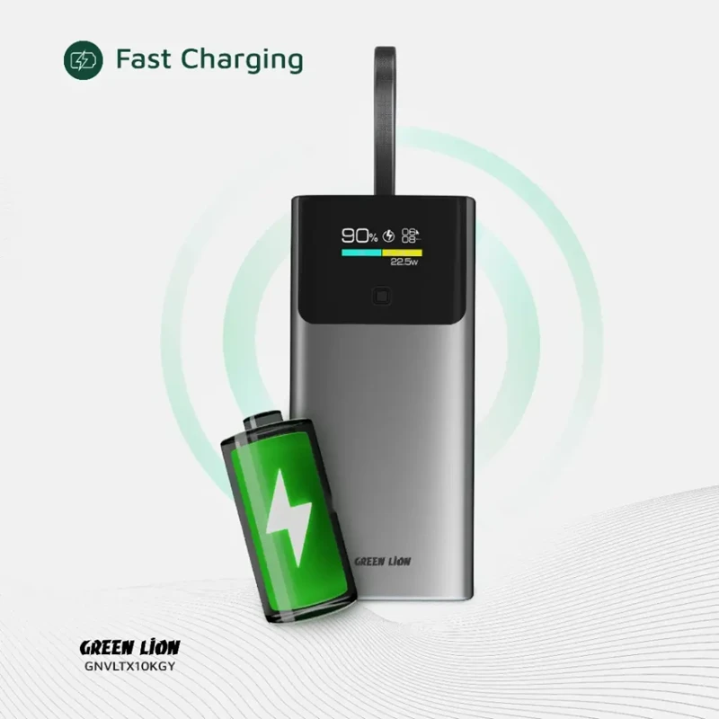پاوربانک گرین لاین مدل Voltix ظرفیت 10 هزار میلی آمپر ساعت PD20W