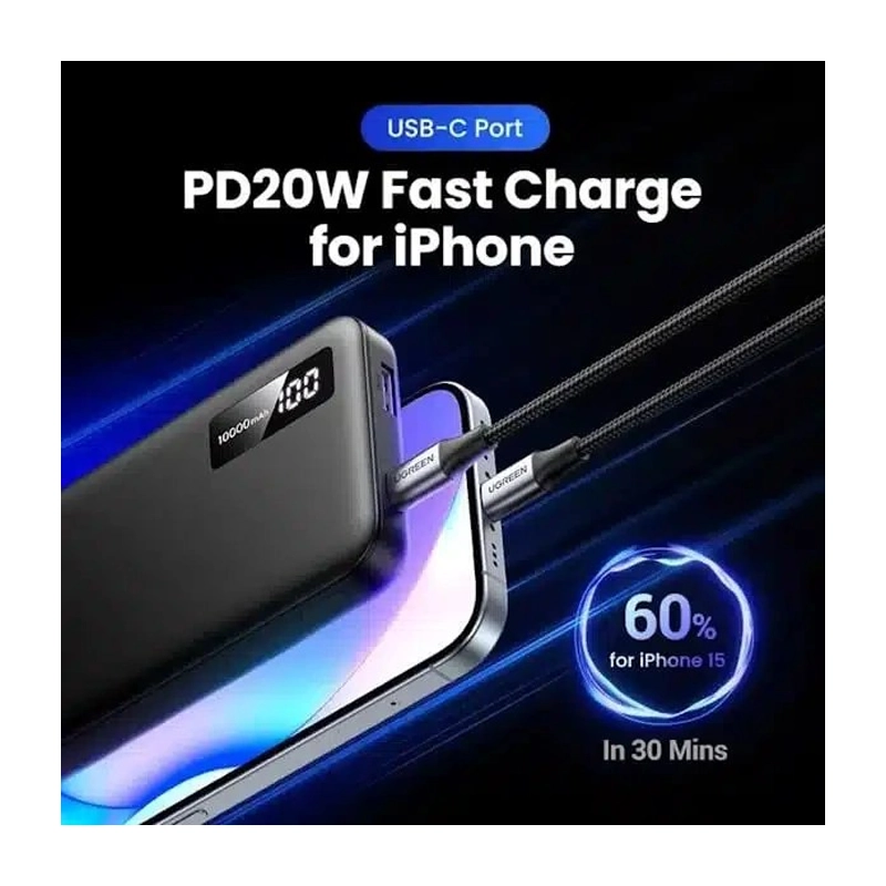 پاوربانک 10000 میلی آمپر 22.5 واتی یوگرین مدل UGREEN PB311