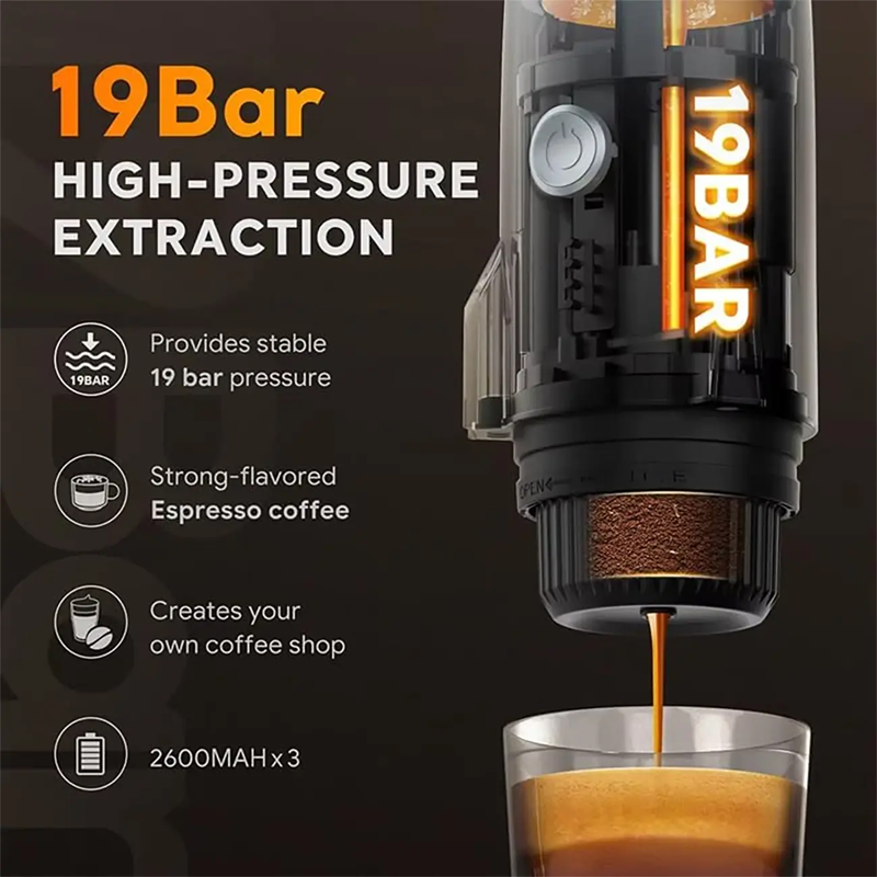 اسپرسوساز شارژی قابل حمل کاپادلی ایمپتیوس Capadeli Impetus Espresso coffee maker (ME2409)