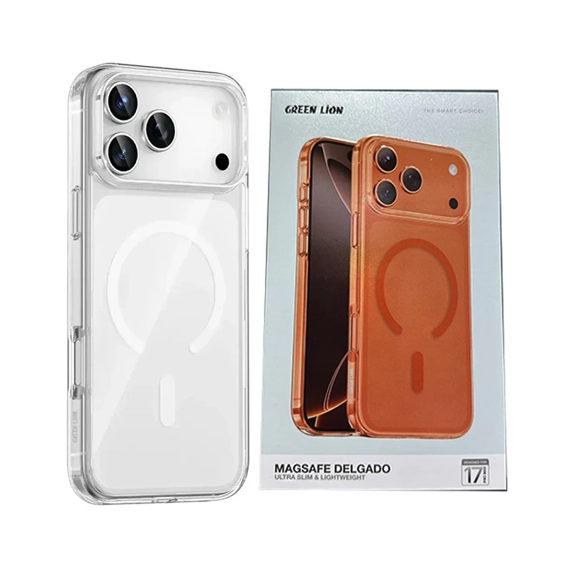 کاور گوشی اپل iPhone 17 Pro Max گرین لاین مدل Magsafe-Delgado (قابلیت شارژ با مگ سیف)