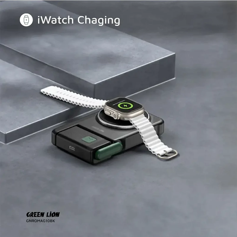 پاوربانک گرین لاین مگ سیف 10000 میلی آمپر Green Lion Rotex MagSafe