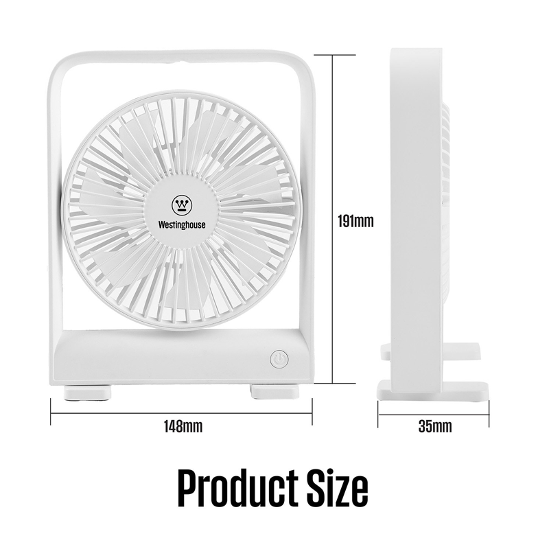 پنکه قابل حمل وستینگ هاوس مدل Westinghouse Personal Rechargeable Fan WSFRE155