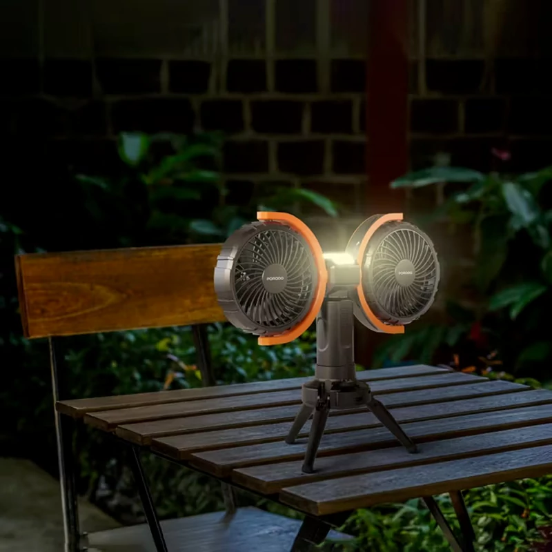 پنکه شارژی قابل حمل به همراه چراغ و پاوربانک پرودو مدل  OSCILLATING FAN LFST150