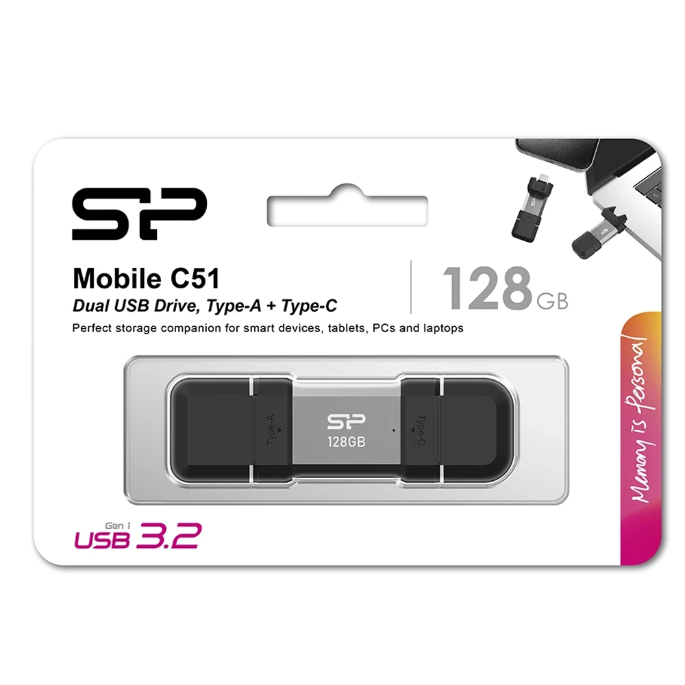 فلش مموری سیلیکون پاور مدل C51 ظرفیت 128گیگابایت