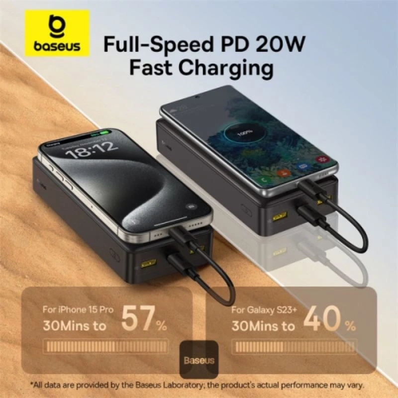 پاوربانک 18400 میلی آمپر بیسوس مدل Baseus LifePO4 20W