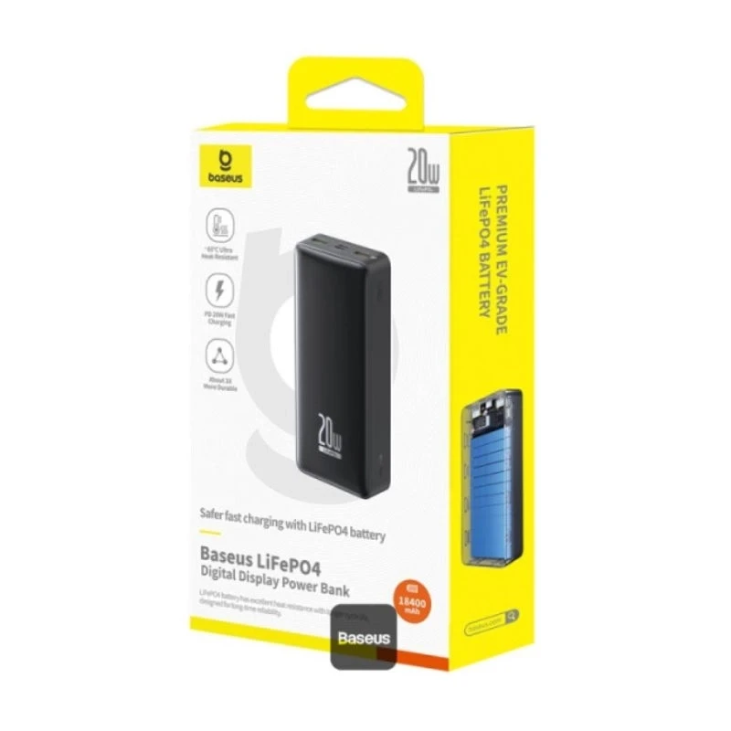 پاوربانک 18400 میلی آمپر بیسوس مدل Baseus LifePO4 20W