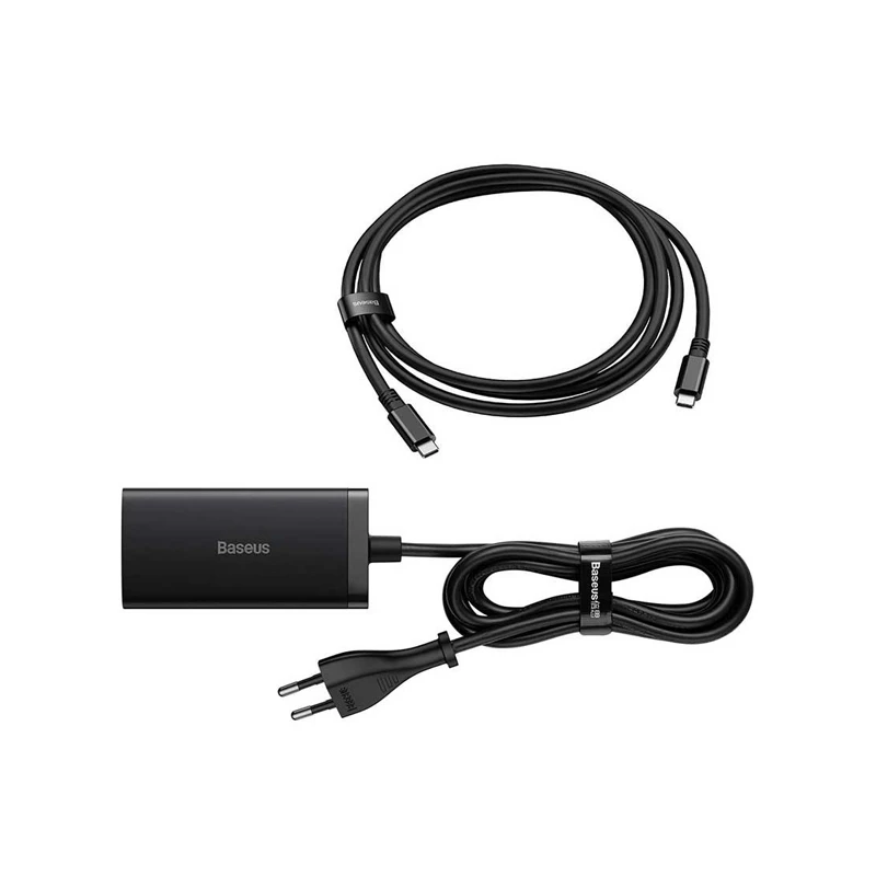 شارژر رومیزی و هاب بیسوس 67 واتی و انتقال تصویر 4K ( با 4 خروجی) مدل Baseus GaN5 Pro CCGP110201