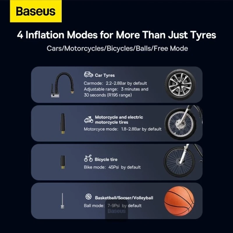 پمپ باد بیسوس مدل Baseus Mega Energy Pump CRNL060001