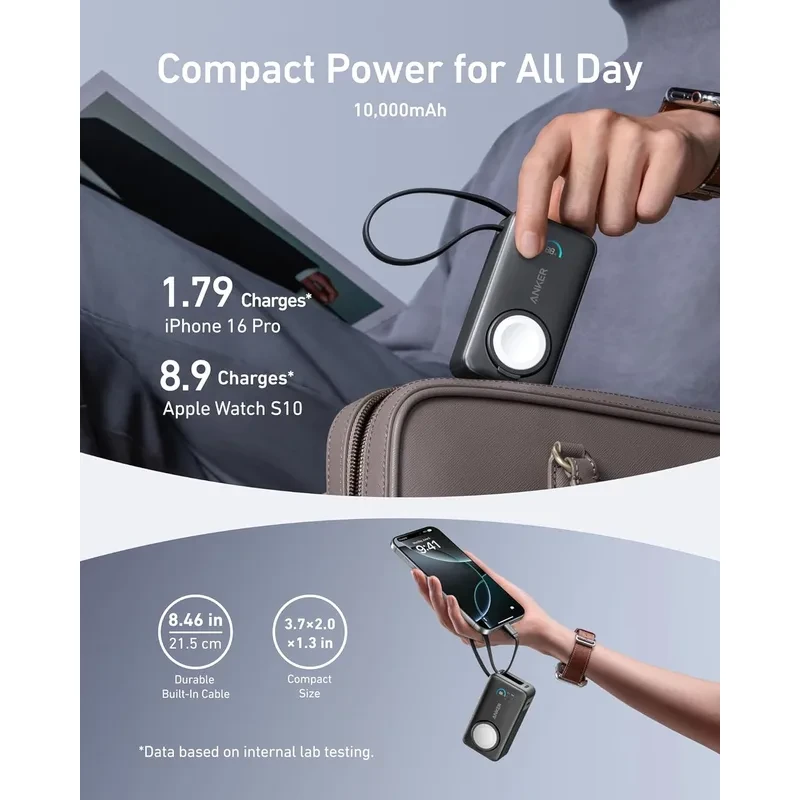پاوربانک 10000 میلی آمپر انکر Anker MagGo Power Bank 10000mAh A1657