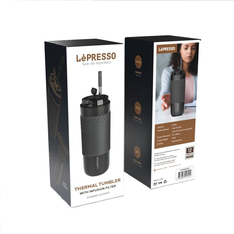 ماگ و فلاسک با فیلتر دمنوش لپرسو مدل Lepresso Thermal Tumbler LPCM520GD