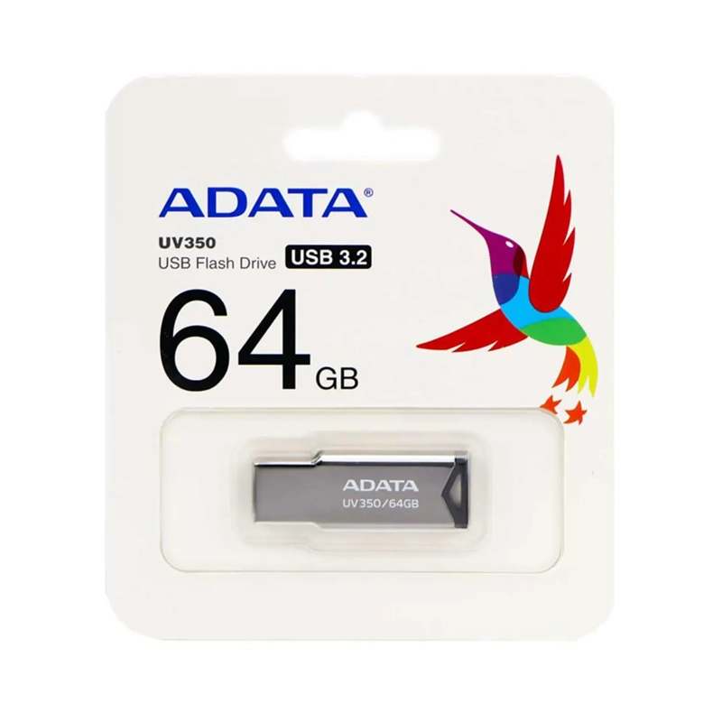 فلش مموری ای دیتا مدل 3.2 Adata UV350 ظرفیت 64 گیگابایت