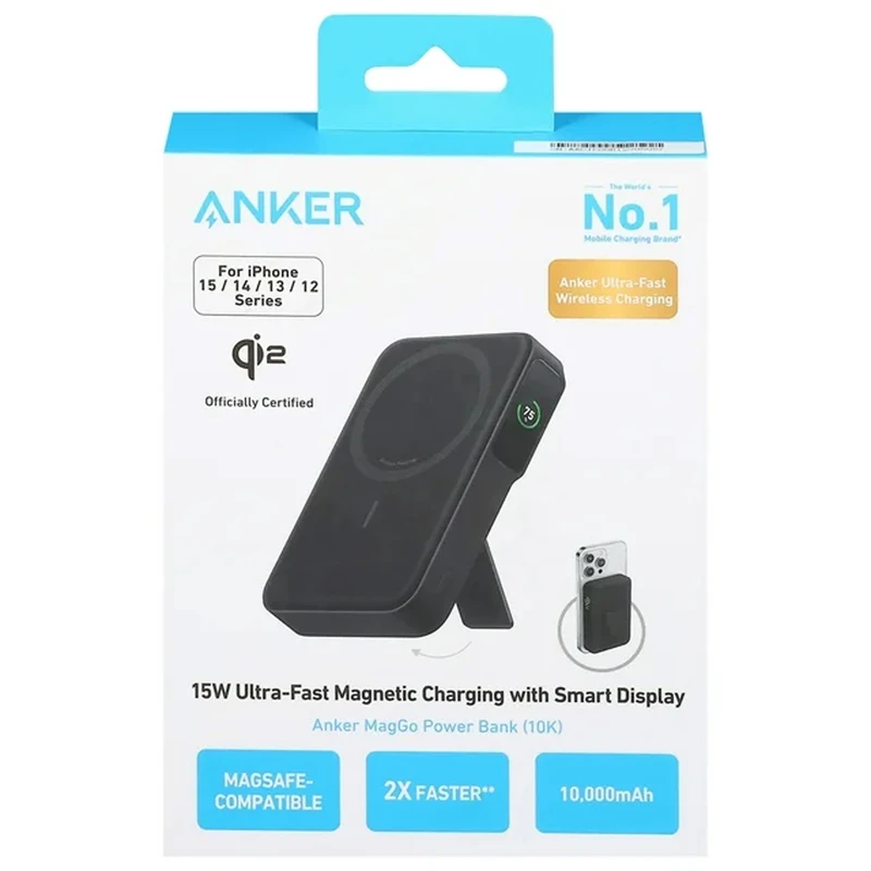 پاوربانک انکر مدل MagGo Battery A1642 ظرفیت 10000 میلی‌ آمپر ساعت