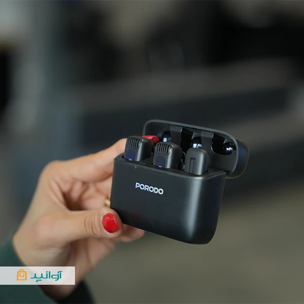 Porodo Lavalier Double Microphone PD-LDMCLA میکروفن دوگانه پرودو با جعبه شارژ