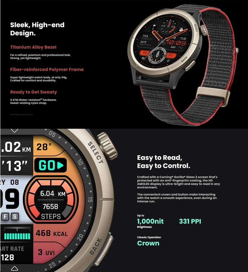 ساعت هوشمندامیزفیت چیتا پرو Amazfit Cheetah PRO (نسخه گلوبال - Global)