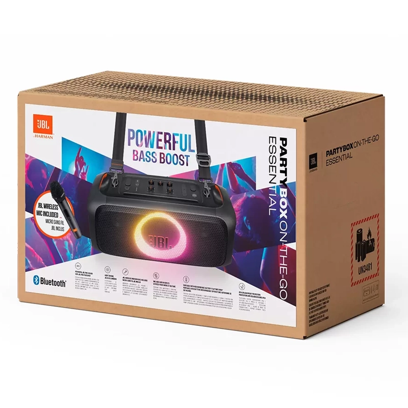 اسپیکر بلوتوثی قابل حمل جی بی ال مدل JBL Partybox on the go +Mic به همراه میکروفون