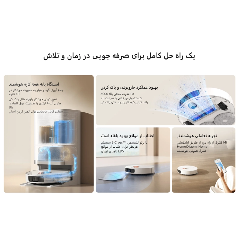 جاروبرقی رباتیک شیائومی مدل Xiaomi Robot Vacuum X20 plus
