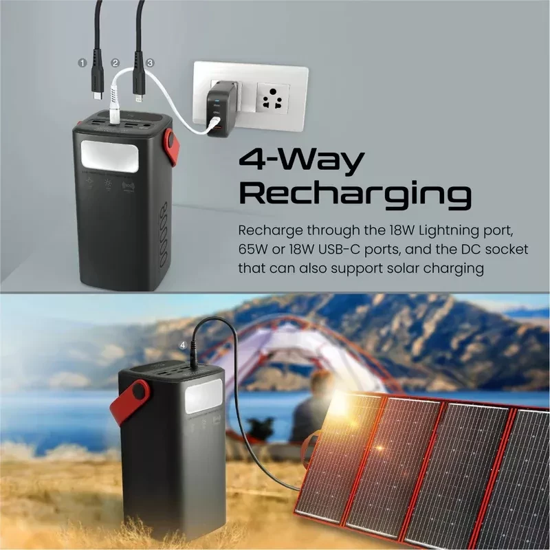 پاوربانک پرومیت مدل POWERMINE-80 به ظرفیت 80000 میلی‌آمپرساعت و توان 65 وات