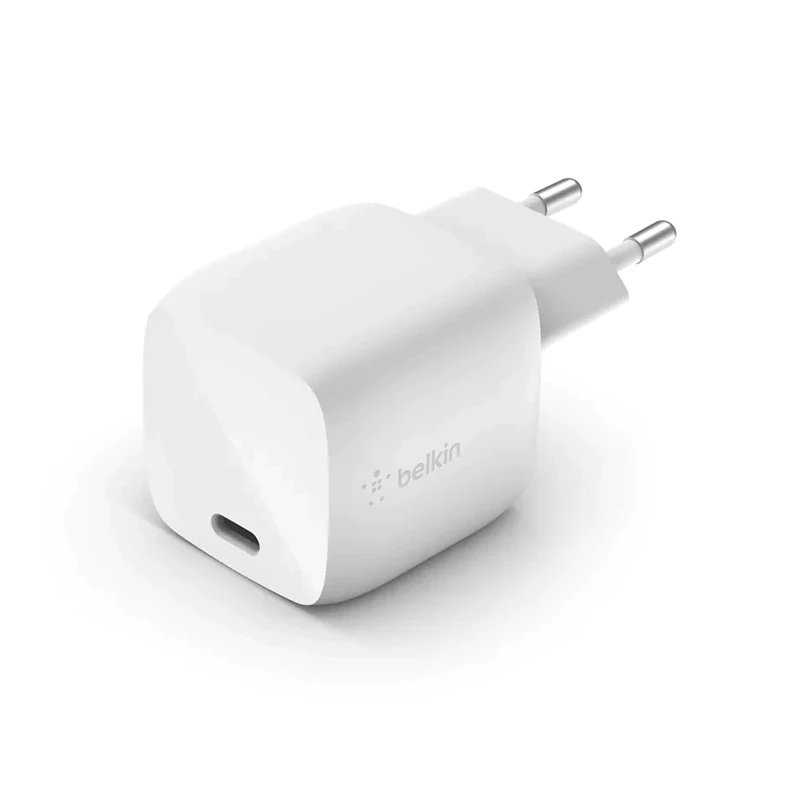 شارژر دیواری 30 وات سریع بلکین WCH001vfWH با پورت USB-C