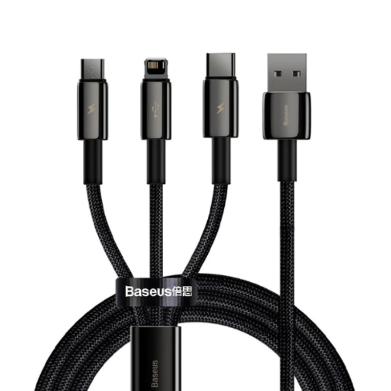 کابل ۱.۵ متری سه گانه USB بیسوس مدل CAMLTWJ
