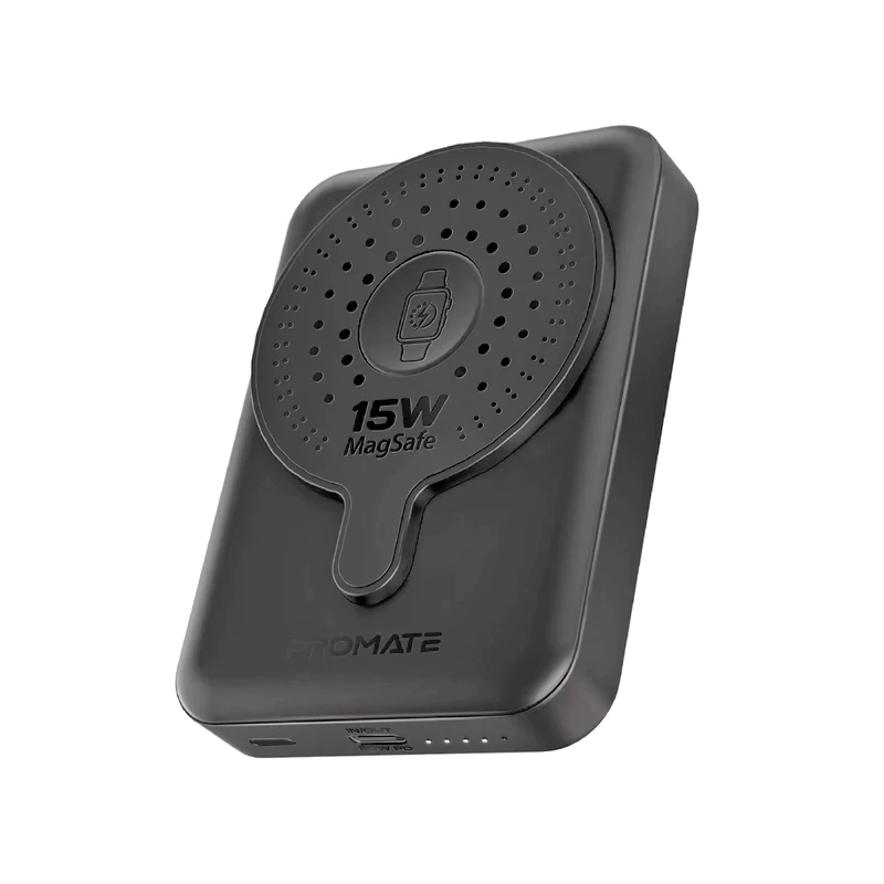 پاوربانک بی سیم 10000 میلی آمپر پرومیت مدل POWERMAG-DUO