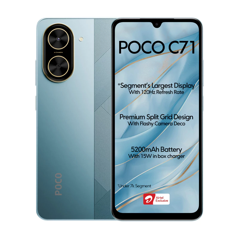 گوشی موبایل شیائومی پوکو مدل poco C71 ظرفیت 64گیگابایت 3 گیگابایت-گلوبال