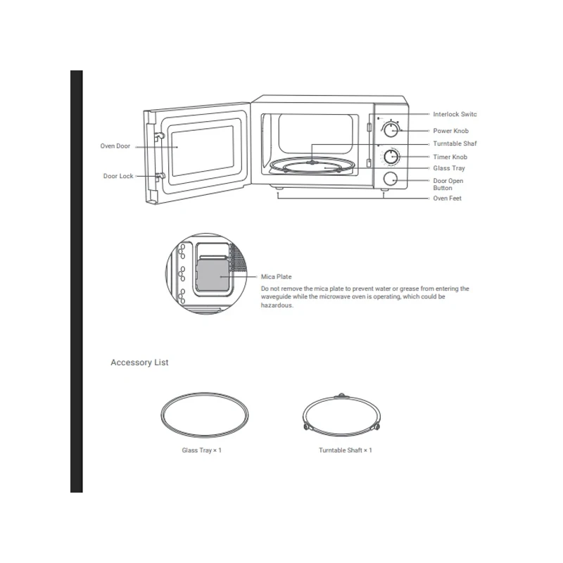 مایکروویو 20 لیتر شیائومی مدل MWB010-2A
