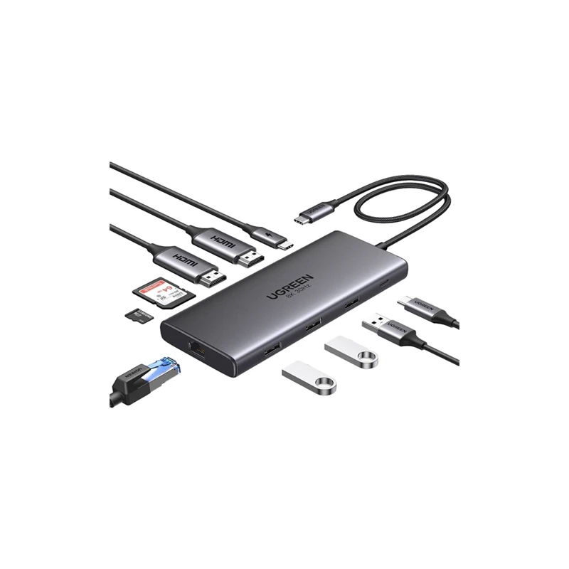 هاب 10 پورت Type-C یوگرین مدل CM639-15534