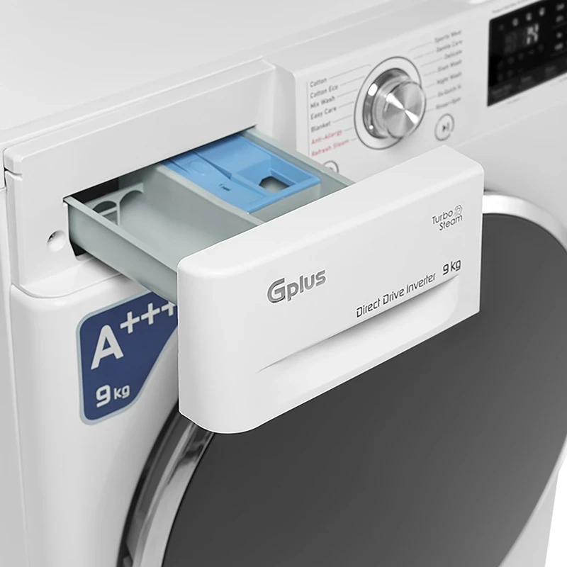 ماشین لباسشویی 9 کیلوگرم اتوماتیک جی پلاس مدل GWM-R909W