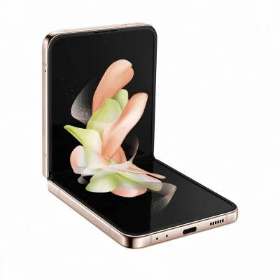 نمای سه بعدی گوشی_سامسونگ_گلکسی_z_flip_4 رنگ رز گلد Rose Gold