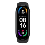 عکس نمایشگر می اسمارت بند مشکی یا مچ بند هوشمند mi smart band 7 black