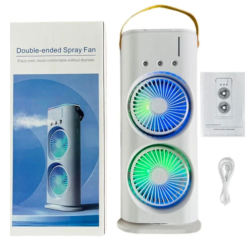 پنکه مه پاش شارژی ریموت دار مدل double-ended spray fan 1,069,000تومان فروشگاه اینترنتی آوانید پنکه مه پاش شارژی ریموت دار مدل double-ended spray fan