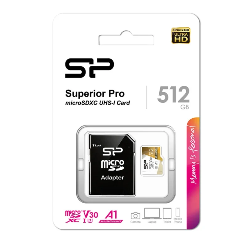 کارت حافظه microsdxc سیلیکون پاور مدل superior کلاس 10 استاندارد uhs-i v30 a1 سرعت سرعت 10 مگابایت بر ثانیه  ظرفیت 512 گیگابایت - image 3