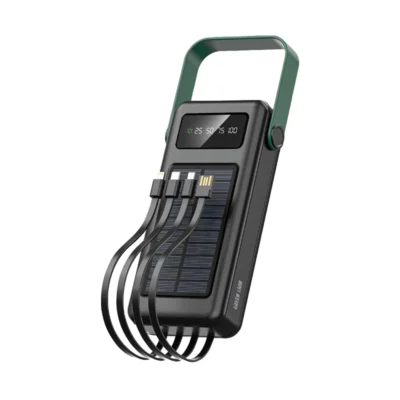 پاوربانک خورشیدی گرین لاین ظرفیت 30000 میلی آمپر ساعت مدل SOLAR MAX GNSLRPB30KBK
