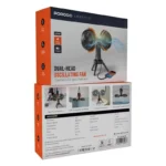 پنکه شارژی قابل حمل به همراه چراغ و پاوربانک پرودو مدل OSCILLATING FAN LFST150 - Image 2
