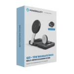 شارژر پاورولوژی سه در یک وایرلس تاشو مدل PWCUQC027 - 2