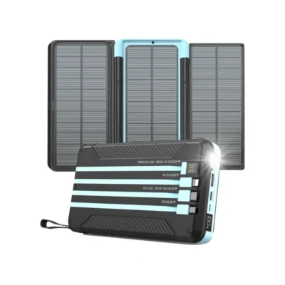 پاوربانک خورشیدی 16000 میلی آمپر پاورولوژی Powerology Solar Multi-Cable PP070
