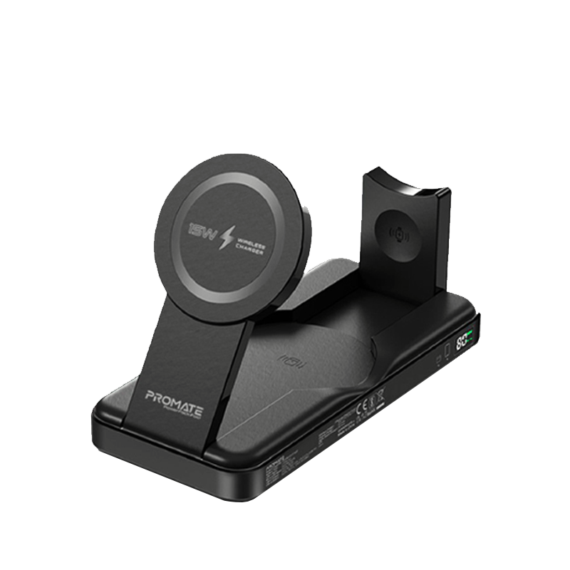 پاوربانک بی سیم 10000 میلی آمپر پرومیت مدل powerpack-fold