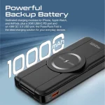 پاوربانک بی سیم 10000 میلی آمپر 3 کاره پرومیت مدل POWERPACK-FOLD - 4