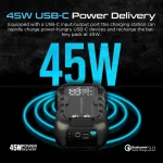 جامپ استارتر خودرو و پاوربانک پرومیت مدل SPARKTANK-20 ظرفیت 20000 میلی آمپر ساعت - 7