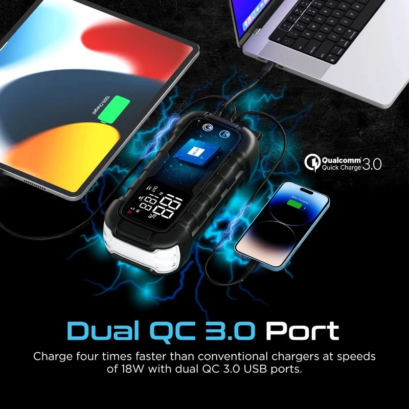 جامپ استارتر خودرو و پاوربانک پرومیت مدل sparktank-20 ظرفیت 20000 میلی آمپر ساعت - 8