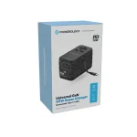 تبدیل پریز برق چندکاره و شارژر دیواری فست تایپ سی و یو اس بی 85 وات پاورولوژی PWCUQC026BK - Image 2