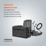 پک 6 در 1 پاوربانک، کابل شارژ، هولدر مگنتی ، آداپتور پرودو مدل Porodo Essentials 6 in 1 Ultimate Combo PD-PBFCH071-CB - Image 17