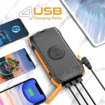 پاور بانک پنل خورشیدی پرودو مدل Porodo Power Bank 4 Panel Solar PBFCH070ظرفیت 20000 میلی آمپر ساعت - Image 3