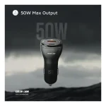 شارژر فندکی گرین لاین  ۵۰ وات دو پورت  مدل Dual Port Car Charger 50W - Image 4