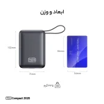 پاوربانک 22.5 وات تی سی اچ مدل Compact 2020 ظرفیت 20000 میلی‌آمپرساعت - Image 5